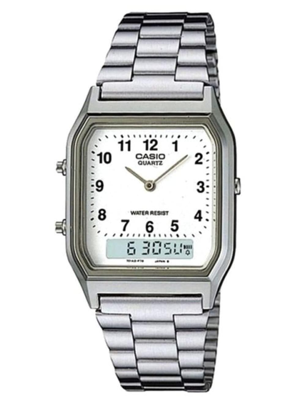 Men Stainless Steel Analog Wrist Watch AQ-230A-7BMQ (CN) - 28 mm - Silver