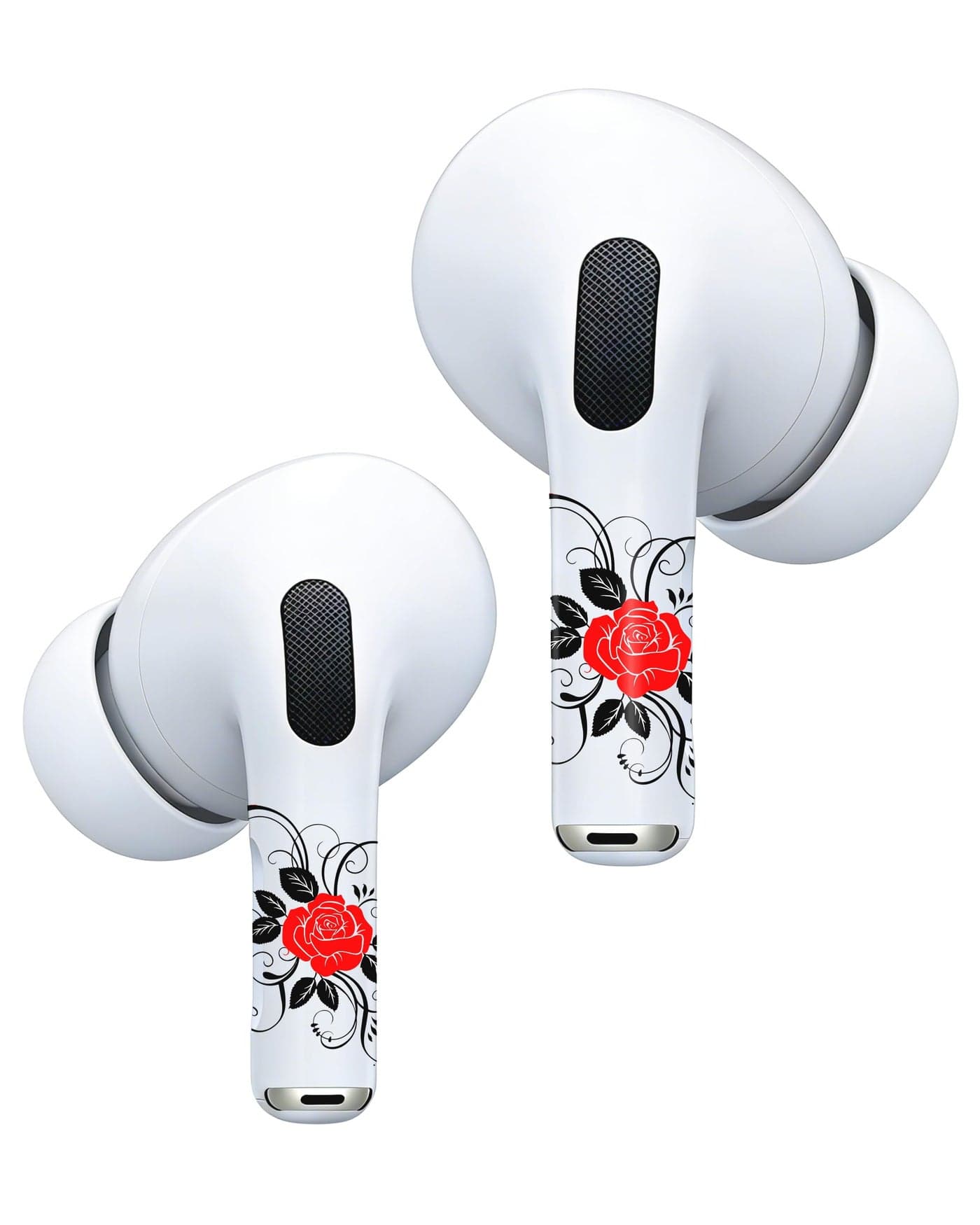 RockMax for AirPods 4 Skin,Personalized Rose Stickers for AirPods 1/2/3/4 & Pro 1/2/3, Compatible with AirPod Case, Durable Tattoo Wrap, Easy to Identify, Stylish Gift for Women and Girls