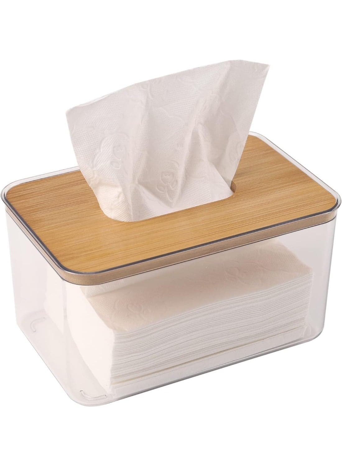 Acrylic Tissue Box, Acrylic Dryer Sheet Holder for Laundry Room, Table Clear Dryer Sheet Dispenser Rectangular