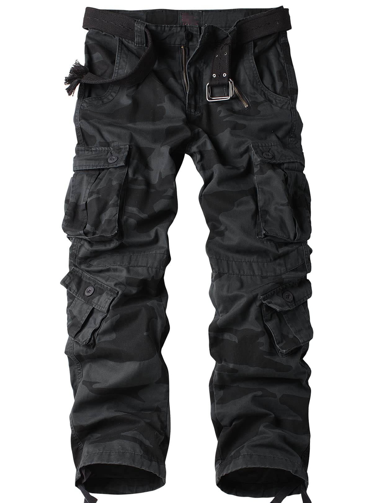 Men's BDU Casual Military Pants, Tactical Wild Army Combat ACU Rip Stop Camo Cargo Work Pants Trousers with 8 Pockets #7533 Dark Camouflage 34