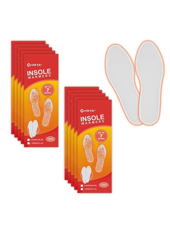 WORLD BIO Insole Foot Warmers Long Lasting Safe Natural Odorless Air Activated Warmers Up to plhour of Heat 10 Pairs Value Pack 8.5 x 25 cm 10 Pairs foot warmers