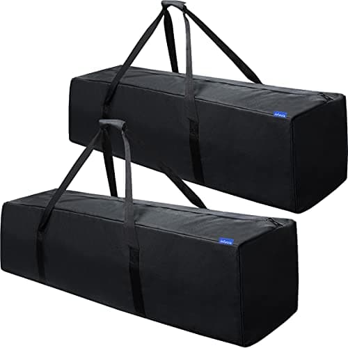 INFANZIA 45inch Sports Duffel Travel Bag, 115L Extra Large Duffel Luggage Bag with Upgrade Zipper, Water Resistant & Foldable Equipment Storage Bag for Camping Tent Tripod Fishing, 2PCS