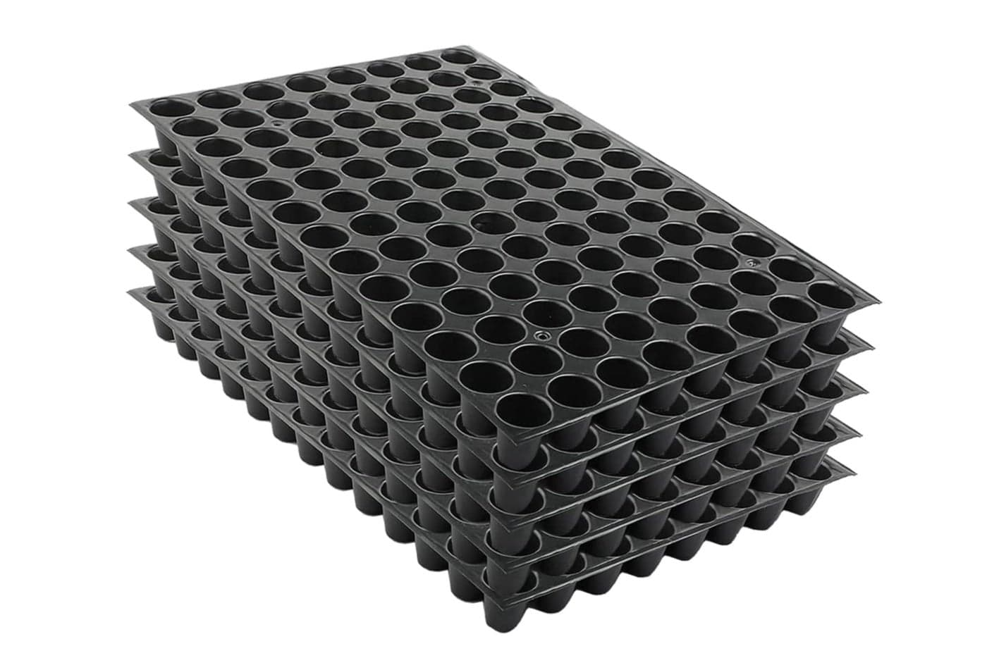 Halsey Germination Seedling Tray - 98 Holes, 5 Pack, Black, Indoor/Outdoor, Medium Size