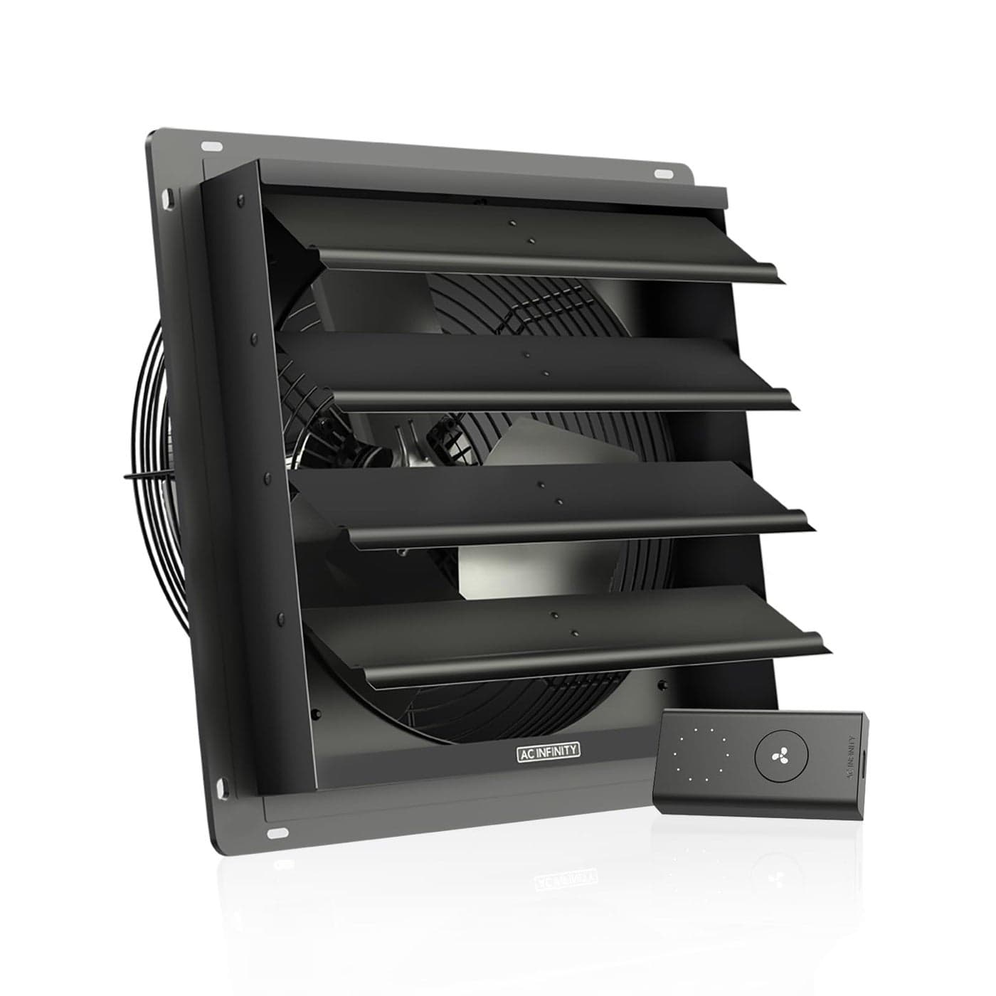 AC Infinity AIRLIFT S14 Shutter Exhaust Fan 14 with 10Speed Controller EC Motor Wall Mount Ventilation and Cooling for Sheds Attics Workshops and Greenhouses