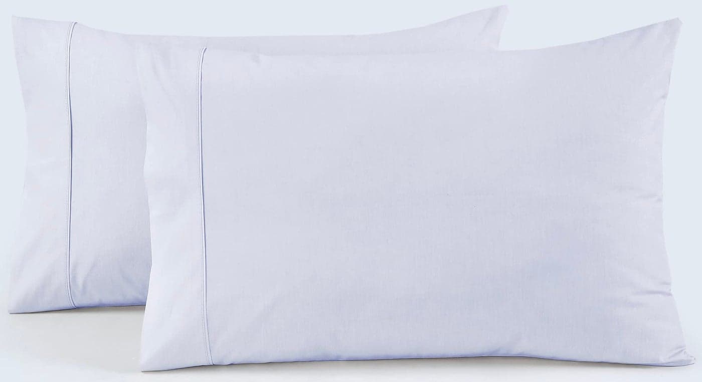 ShanDreamz 100 Cotton Percale Pillowcases Breathable Pillow Covers Airy Light Weight Fabric Moisture Wicking for Hot Sleepers Best for Home Spa Hotel White King Size 20x40 2