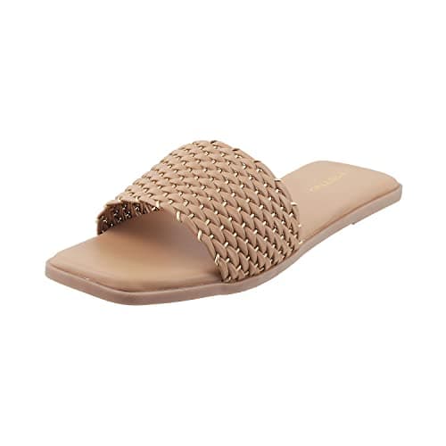 Metro Womens Synthetic Beige Slippers (Size (7 UK (40 EU))