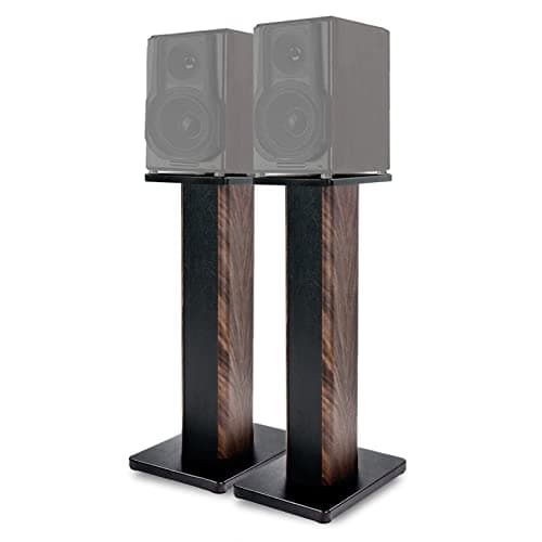 27.5 Inch (70CM) - Pair- Wood Speaker Stands for Home-Cinema HiFi Desktop and Satellite Speakers Monitor Stands, Enhanced Audio Listening Experience for Home Theaters