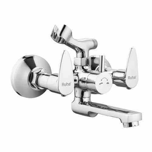 Ruhe® Liva Wall Mixer Telephonic with Crutch Faucet/Tap | Wall Mixer Spout with Wall Flange