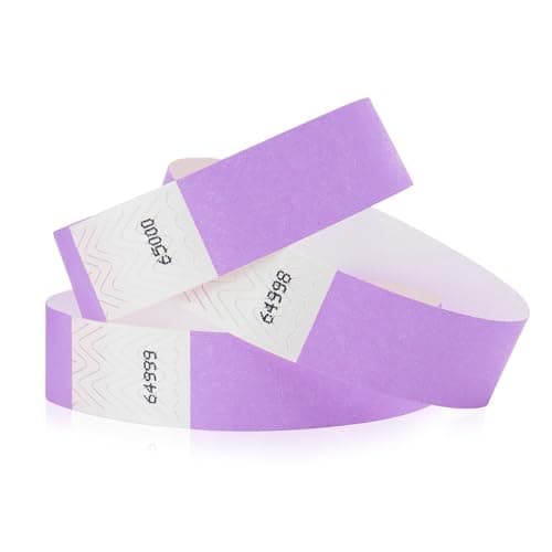 100 WristCo Berry Tyvek Wristbands for Events - Comfortable Tear Resistant Paper Bracelets ID Wrist Bands for Concerts Festivals Admission Party Identification