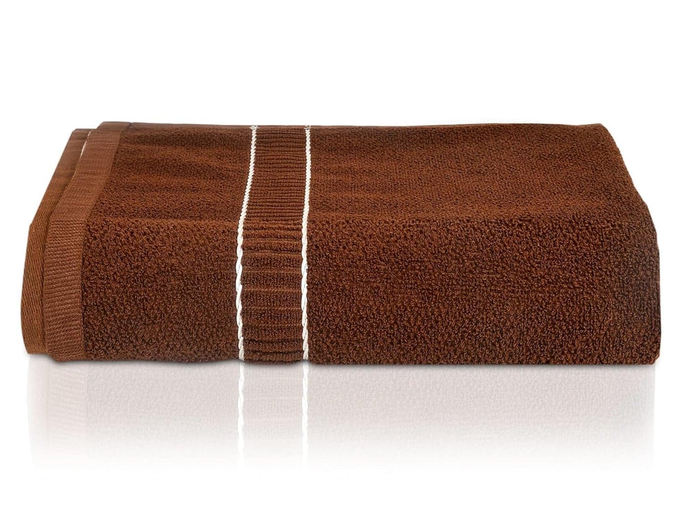 Kuber Industries Premium Design Luxurious Soft Cotton Bath Towel 30x60Dark BrownHS_38_KUBMART21379 144 GSM
