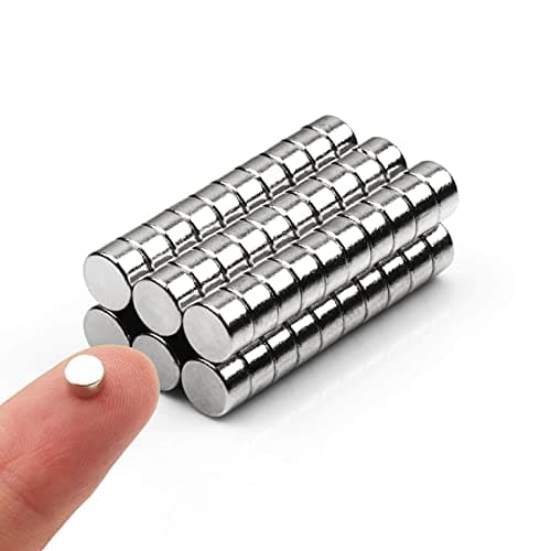 60pcs Small MagnetsRound for Refrigerator Cylinder Fridge Office Whiteboard Durable Little Miniature Tiny Mini for Crafts