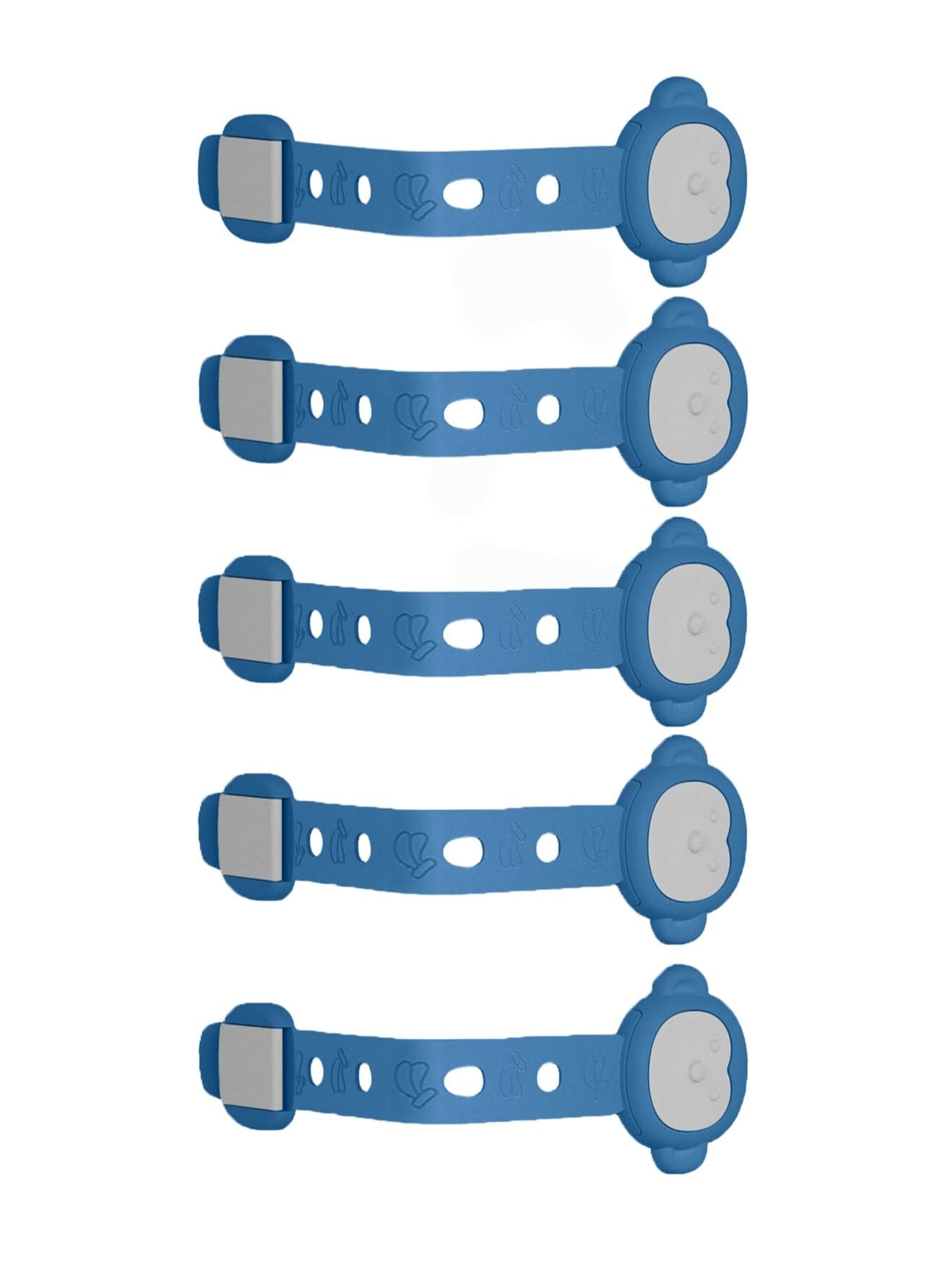 5 Pack Long soft lock Multifunctional Baby Anti-pinch Drawer lock Child Safety lock Baby Protection Easy to Install(Blue Monkey Model)