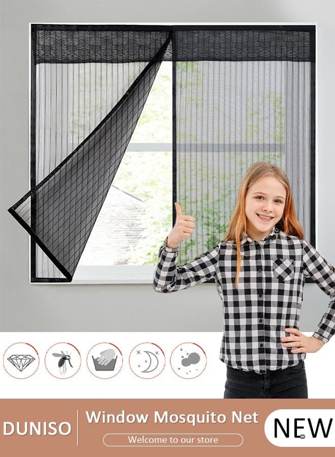 Window Mosquito Net, Anti-Mosquito Removable Window Screen Net, Durable Fly Screen for Pet/Screen/Porch Screen/Basement Window