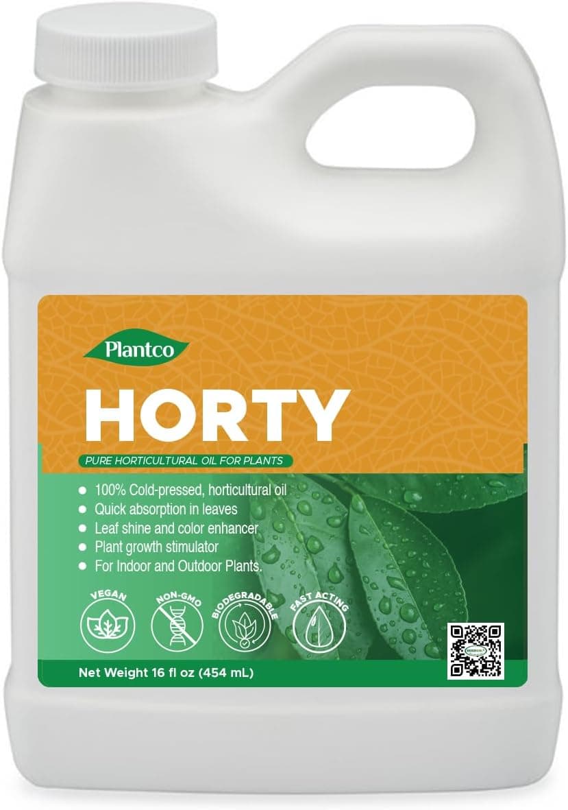 Horticultural Oil Concentrate for Plants and Trees ColdPressed Karanja Oil Based Leaf Shine Color Enhancer Plant Growth Stimulator from Horty 16 fl oz Spray Concentrate