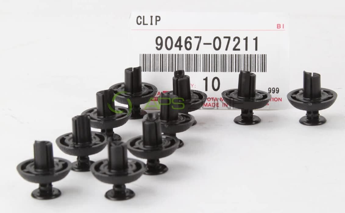 Genuine Toyota Lexus Scion OEM 90467-07211 Bumper, Radiator, Cover Grille Clips set 10