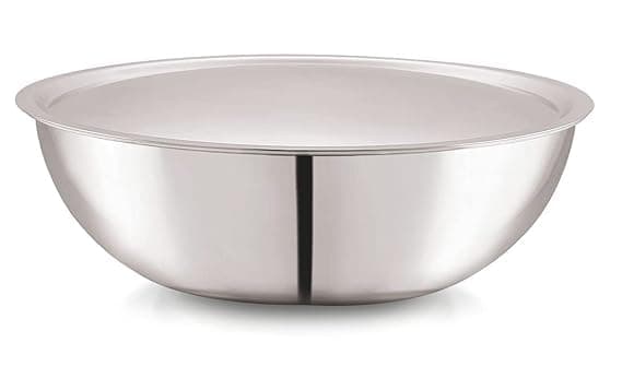 Cello Tri-Ply 22 cm Stainless Steel Cookware Tasla with Lid 2.2 LTR | Tri-Ply Bottom Tasla with SS Lid | Induction and Gas Stove Friendly | Dishwasher Safe | Silver
