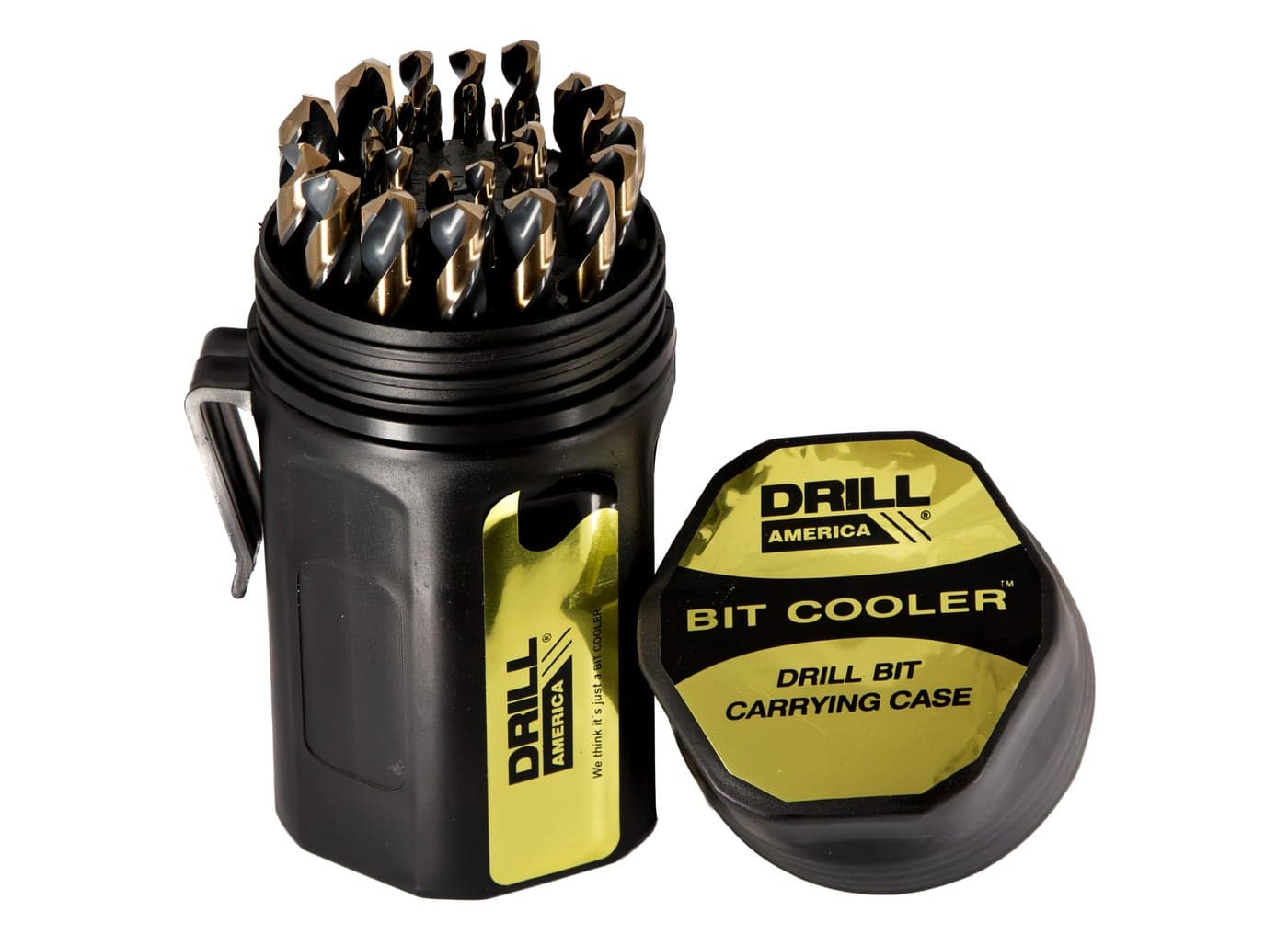 Drill America KFD29JPC 29 Piece Heavy Duty High Speed Steel Drill Bit Set with Black and Gold Finish in Round Case 116 12 x 64ths KFD Series