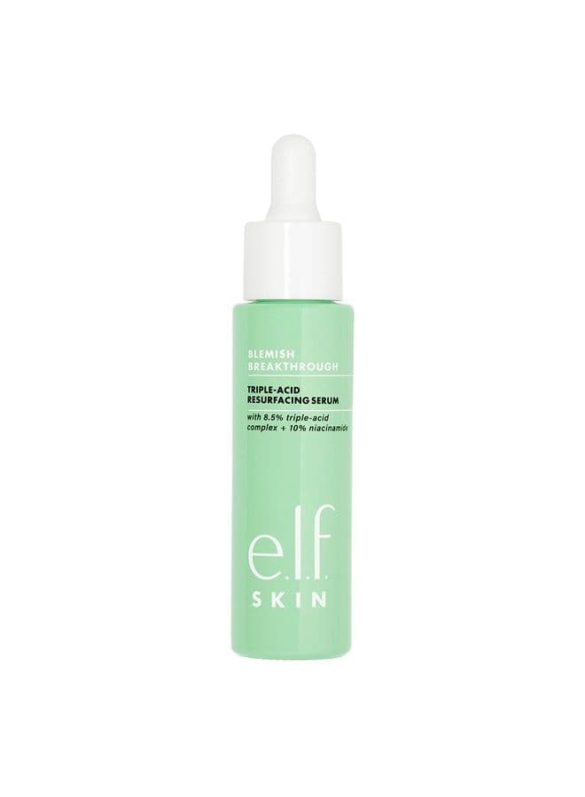 SKIN Blemish Breakthrough Triple-Acid Resurfacing Serum, Hydrating Night Serum For Fighting Acne, Made With Niacinamide, Vegan & Cruelty-Free