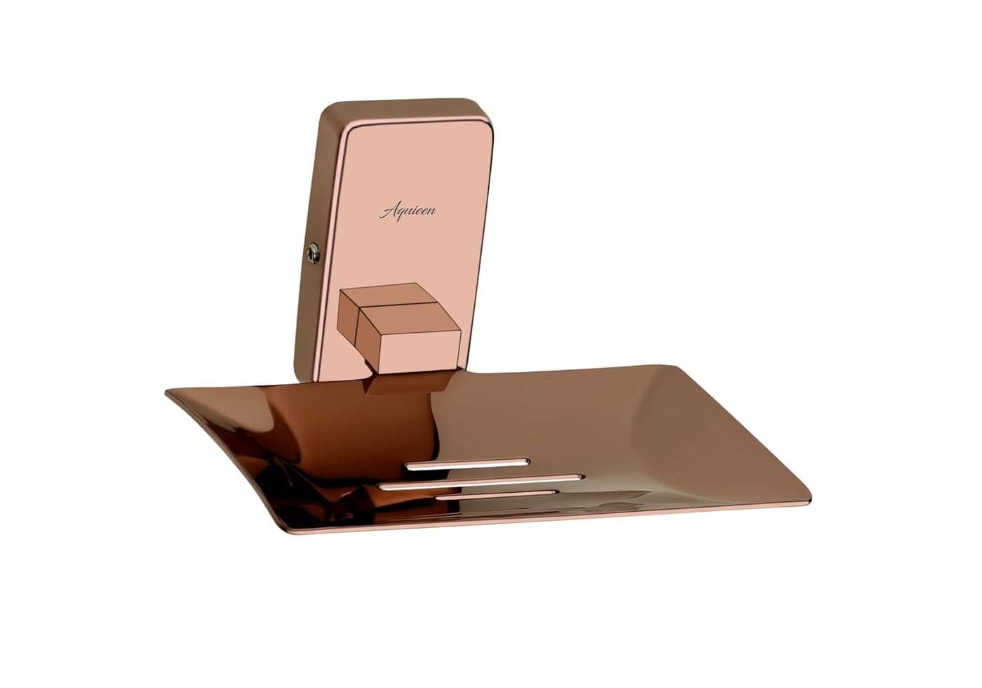 Aquieen Luxury Series Wall Mounted Soap Dish Compel Grade AISI SS 304 Rose Gold