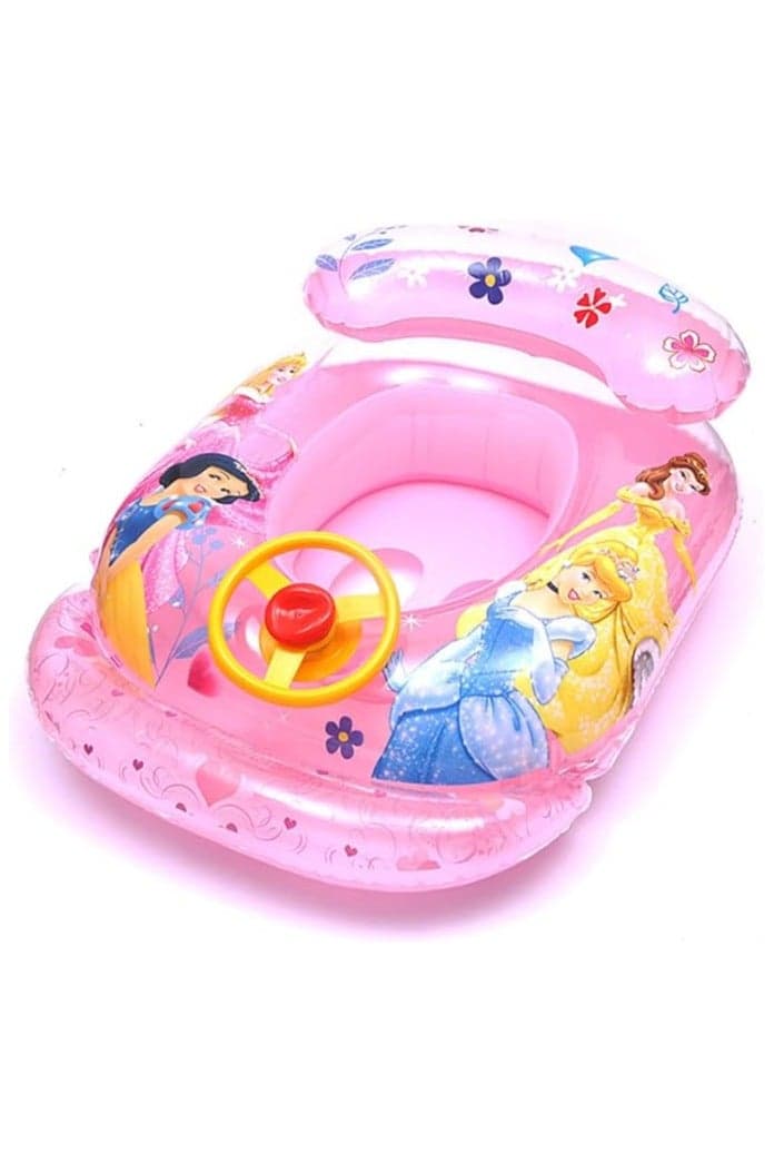 Kids' Princess Swimming Ring Pool Inflatable Floating Pool Float with Safety Seat Ideal Swimming Pool and Beach Toy