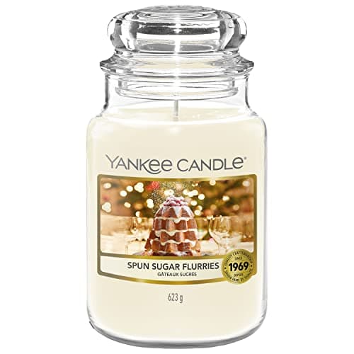 Yankee Candle Scented Candle Spun Sugar Flurries Large Jar Candle Snow Globe Wonderland Collection Burn Time up to 150 Hours