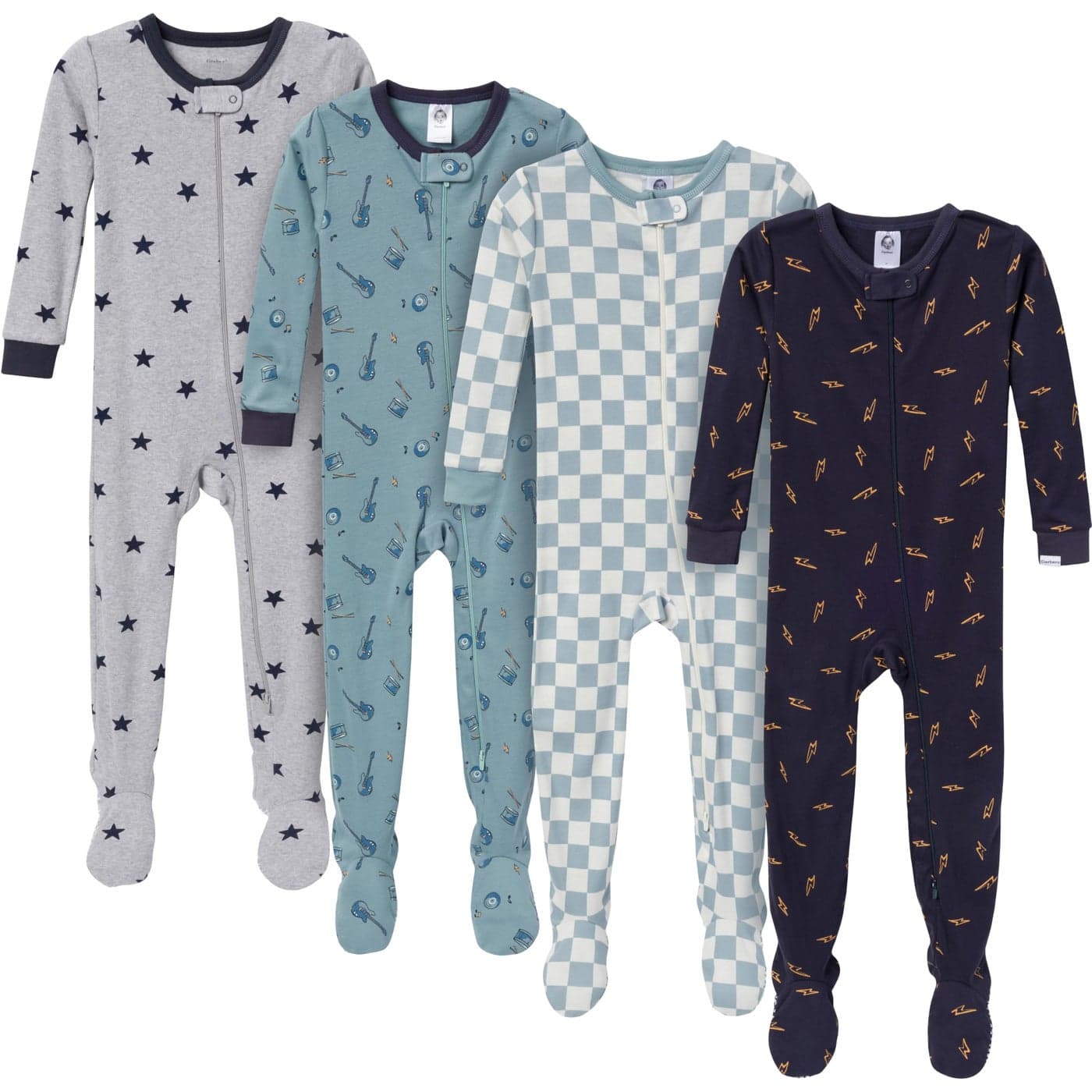 Gerber BabyBoys 4Pack Footed Pajamas Music