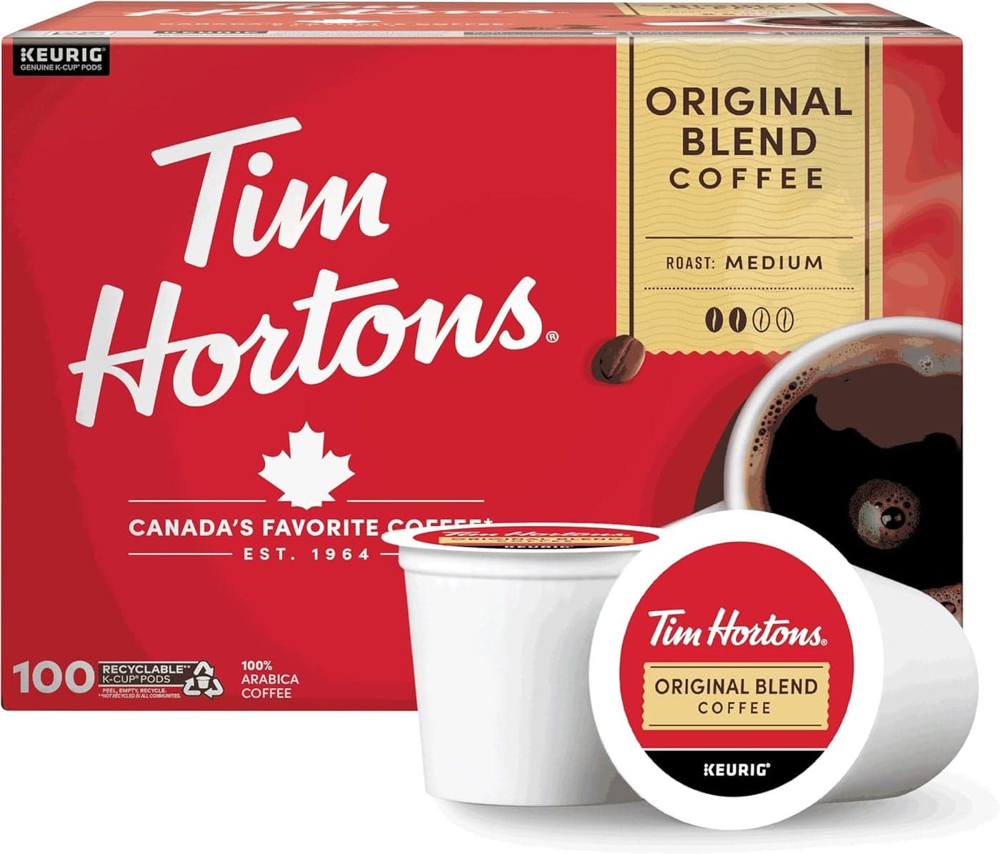 Tim Hortons Original Blend Medium Roast Coffee K-Cups