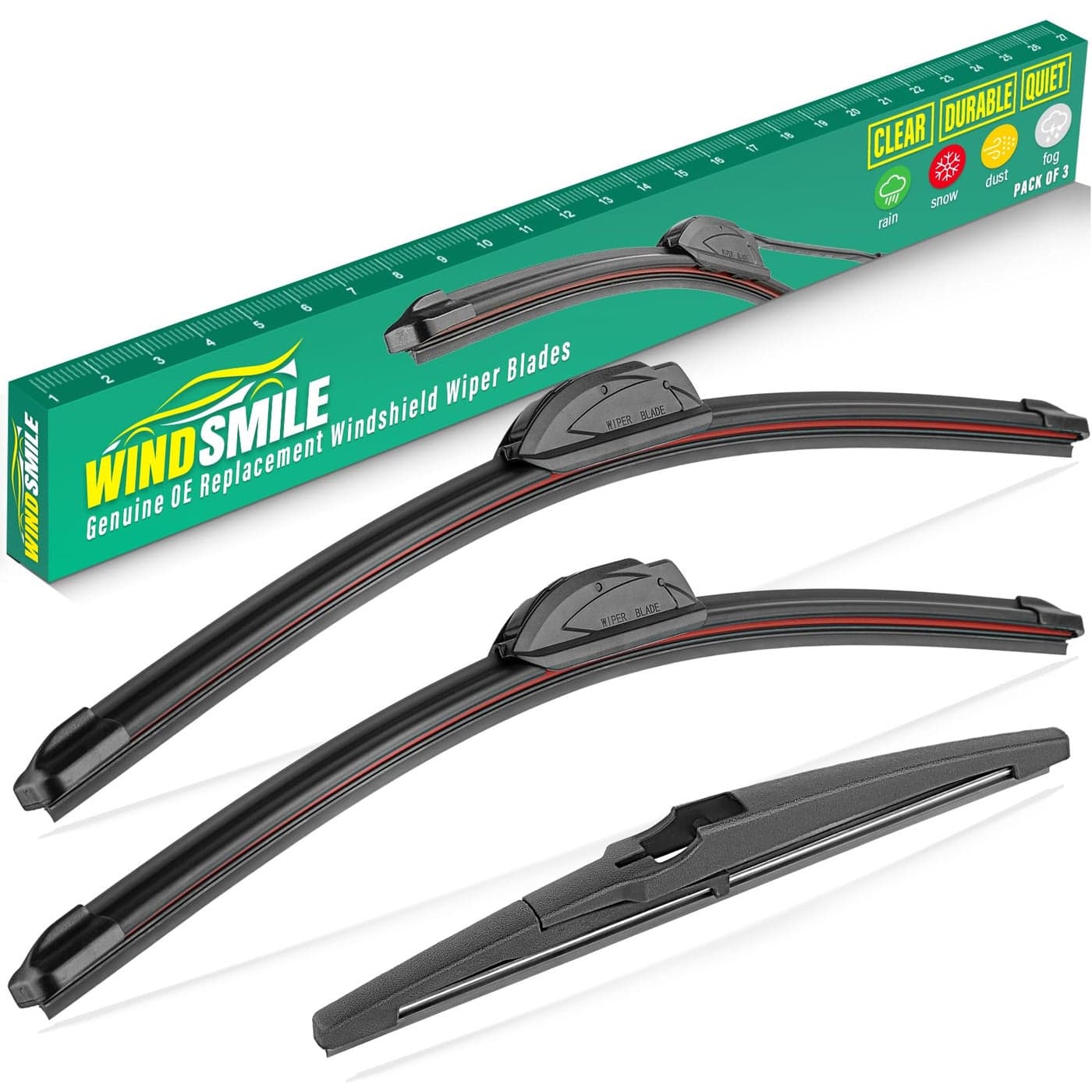 26 16 11 Windshield Wiper Blades Replacement for Hyundai Tucson 2022 2023 2024 2025 Not Suitable for Hybrid Premium All Weather Front Rear Wipers Set OEM Quality Pack of 3