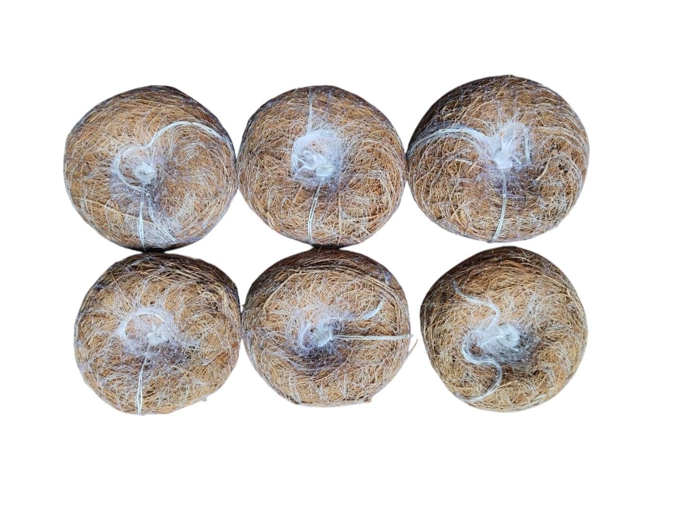 LJL Traders Vetiver Scrub Natural Loofah Pad-Handmade Ayurvedic Kerala Ramacham Scrubber Made Of Khus Roots-Skin Exfoliating Organic Round Shower Loofah & Bath Sponge Body Brush (Pack of 6)