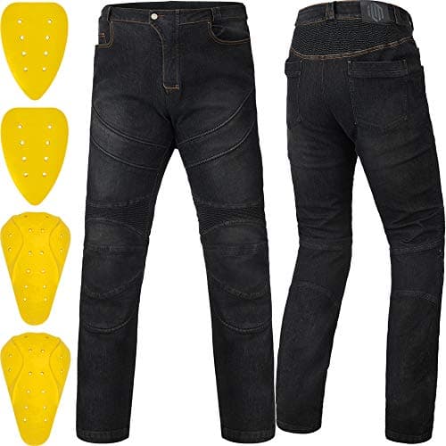 ILM Motorcycle Dirt Bike Pants for Men CE Armored Motocross Riding Gear Jeans Motorbike Adventure Touring Pant BJN01 Gray