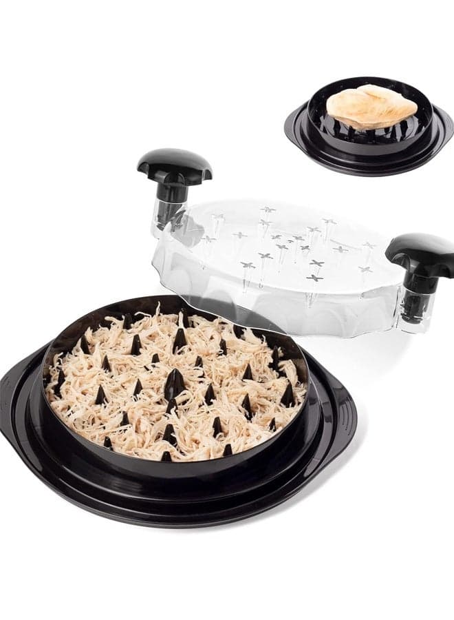 Chicken Grinder for Chicken Breast Grinder with Visible Meat Shredder Machine, Strong Anti-Slip Strip, Ergonomic Handle, BPA Free Easy to Clean (Black)