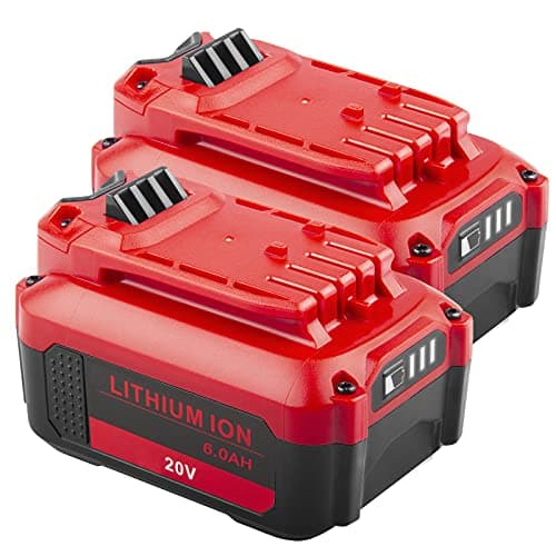 Fancy Buying 20V 6000mAh Lithium Battery Repalcement for Craftsman V20 Lithium Ion Battery CMCB202 CMCB202-2 CMCB204 CMCB204-2 CMCS500B CMCD700C1 (2 Pack)