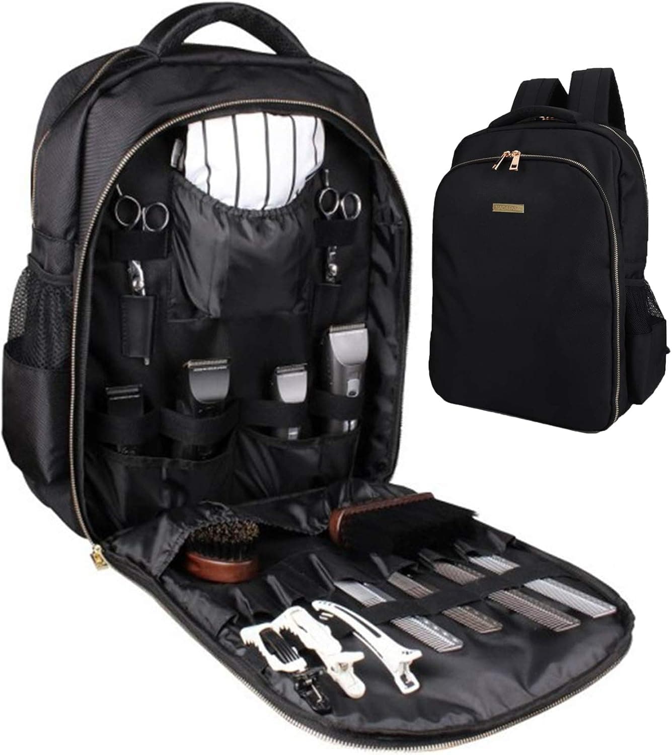 Barber Supplies Bag Organizer for Clippers and Supplies Portable Clipper Bags and Cases for Men Hairstylist Clipper Backpack for Barber Tools Storage Traveling Bag Case