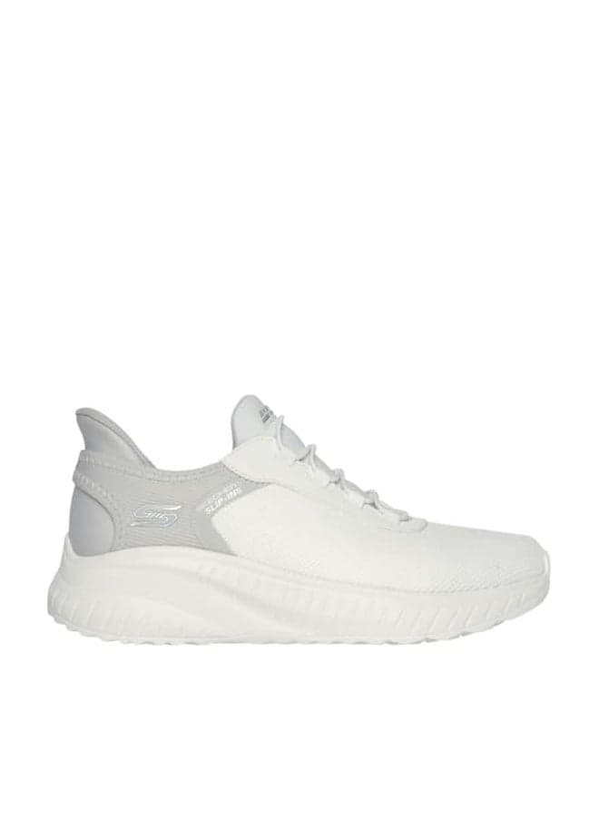 Skechers Men's Squad Chaos-Tough Walk Hands Free Slip-ins Sneaker, Off White, 6.5