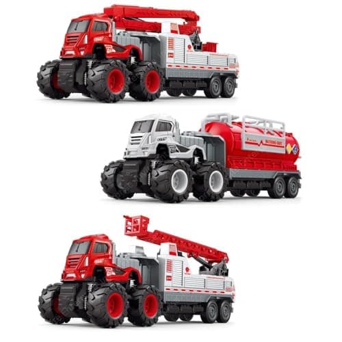 MANAKI ENTERPRISE 1:43 Metal Toys Alloy Diecast Truck Set Toy, Diecast Miniature Car Model (Pack Of 3) (City Service Truck),Grey