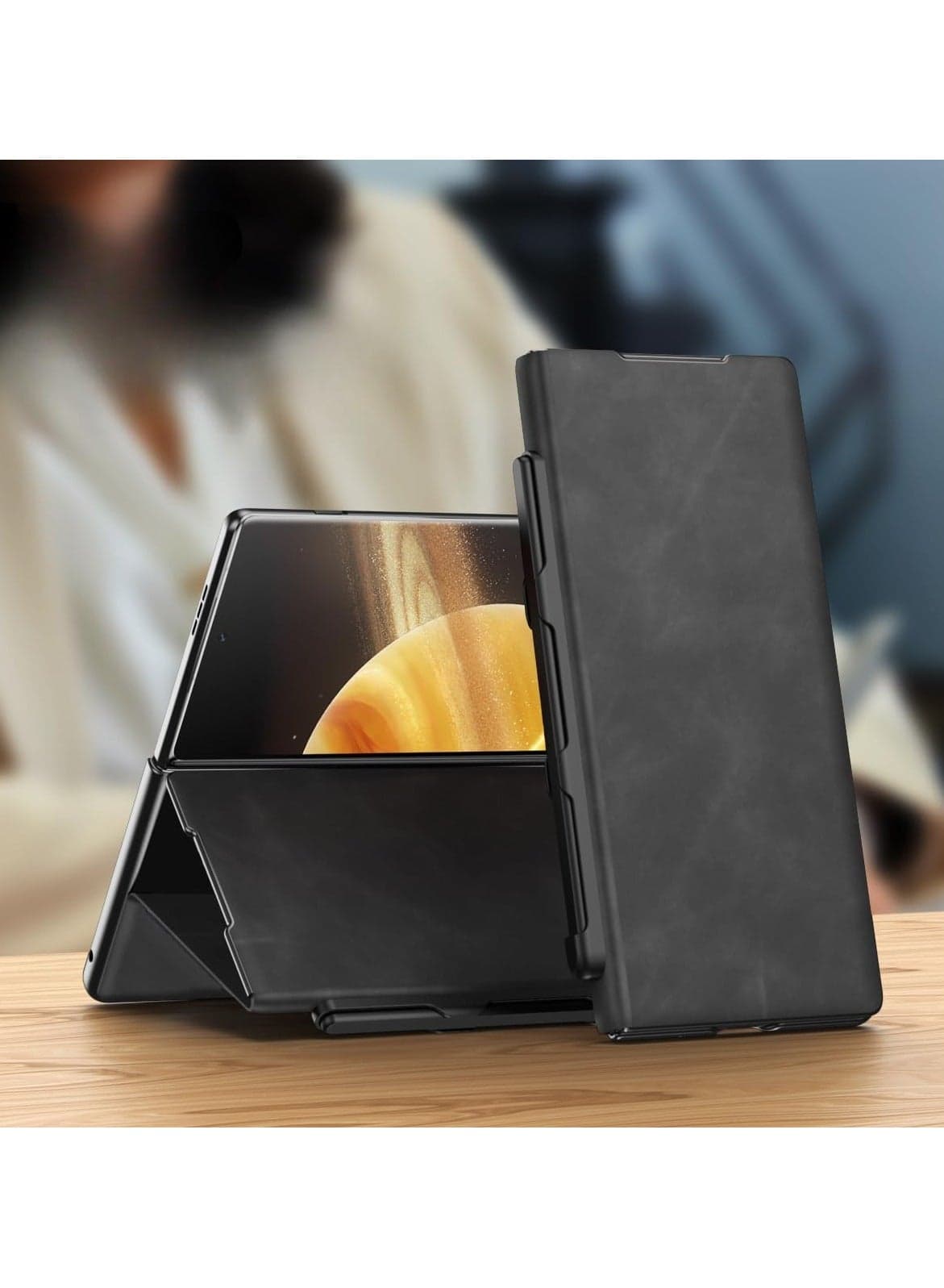Case Compatible with Honor Magic V3 Case with Pen and Pen Slot, Leather Case Magnetic Face Cover Book Stand Flip Case All-inclusive Drop-proof Protective Cover