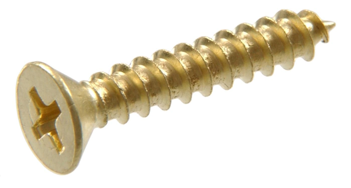 Hillman 45430 9Inch x 34Inch Flat Phillips Wood Screw Brass 30Pack