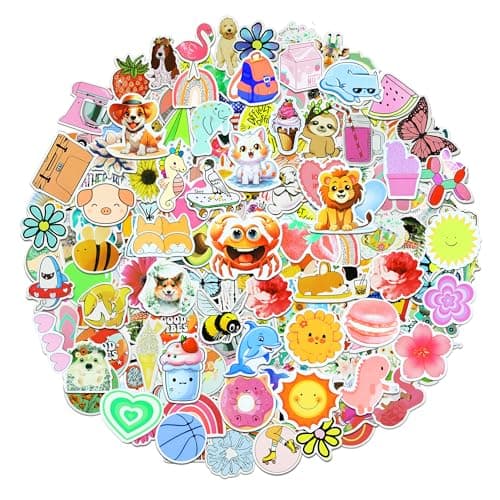 400Pcs Water Bottle Stickers for Kids Cute Stickers for Water Bottles Vinyl Waterproof Aesthetic Laptop Sticker Pack Classroom Prizes Skateboard for Kids Teens Girls Students