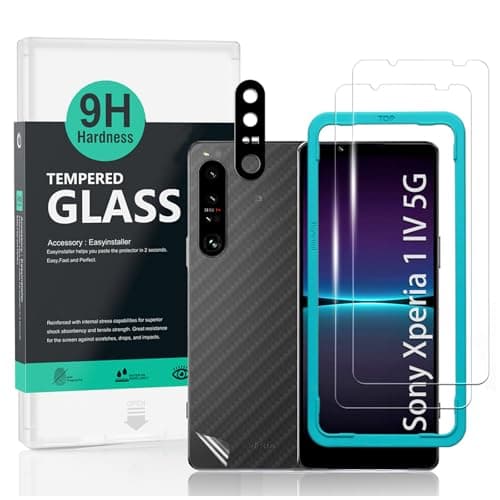 Ibywind Screen Protector for Sony Xperia 1 IV 5G65 2 Pack1 Pack Camera Len Protector1 Back Film9H Tempered GlassHDScratch ResistantBubble FreeEasy Install