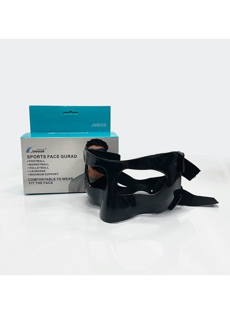 Basketball Soccer Face Protector Anti-Collision Nose Mask Black Adult Men and Women Breathable Sports Face Mask Protector
