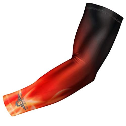 BUCWILD SPORTS Compression Arm Sleeve - Youth & Adult Sizes - Baseball Football Basketball Sports (1 Arm Sleeve)
