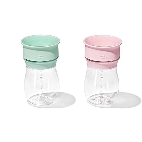OXO Tot Transitions 360 Cup 9 Oz Opal and Blossom 2 pack