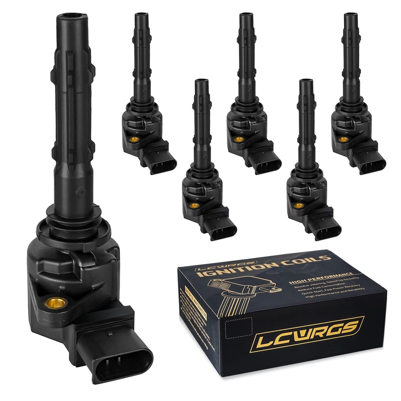 Set of 6 Ignition Coil Pack Fits for 35L V6 Mercedes Benz E350 ML350 GLK350 R350 C230 C280 C300 C350 SLK350 CLK350 2006 2007 2008 2009 2010 2011 2012 2013 Coils Replaces UF535