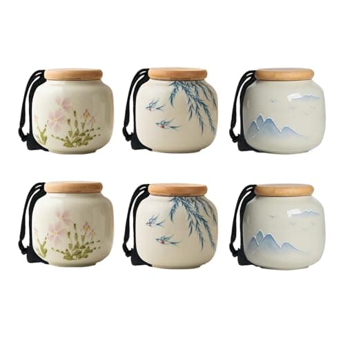 MYMYYT Small urns Set for 63 inches Ceramic Keepsake Urn 3 Piece for Human Ashes Funeral Memorial Urn Hold 10 Cubic inches for Adult Child and Pets