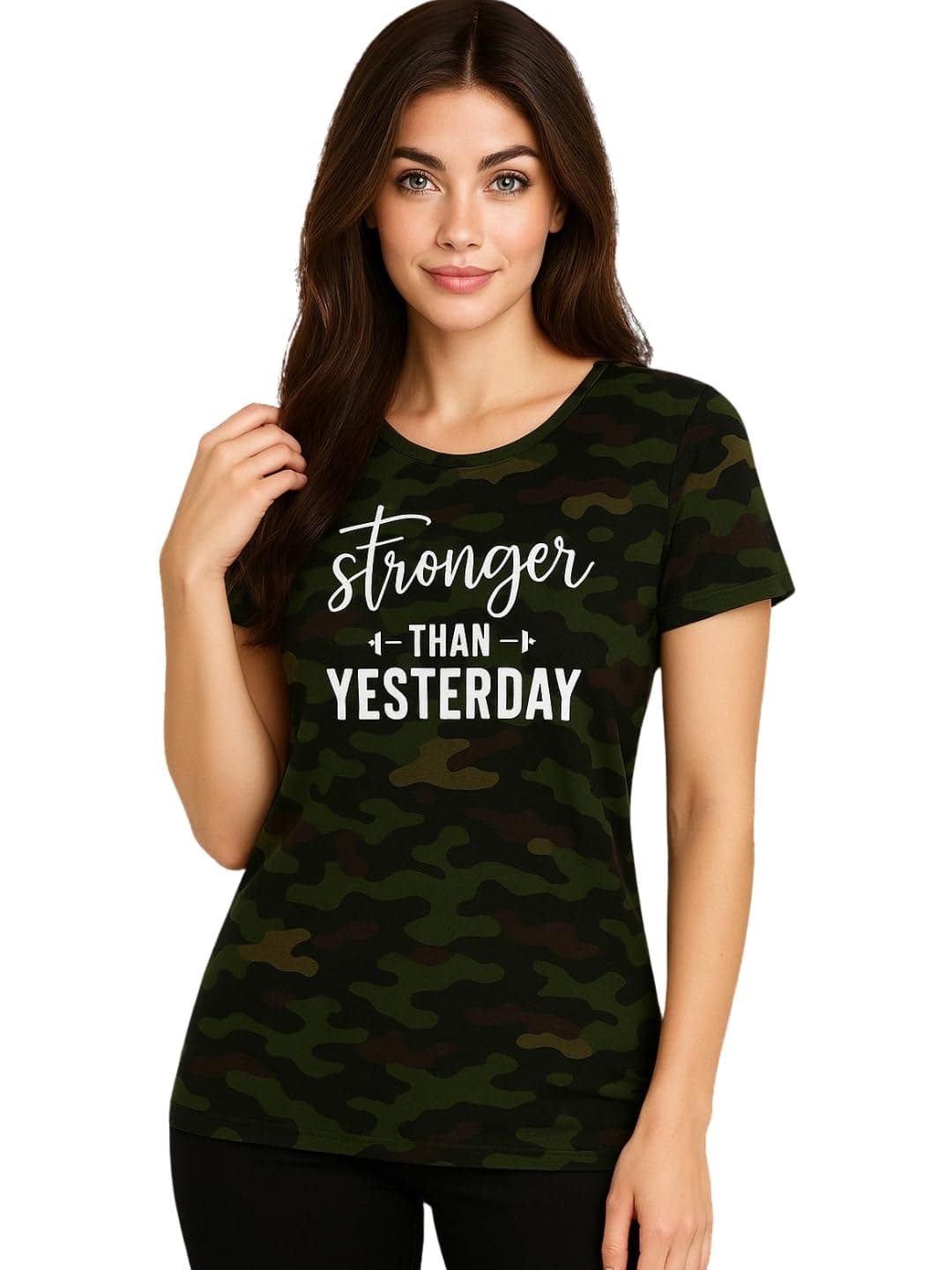 LEOTUDE Women's Regular Fit T-Shirt(SP-NLSZVB4MPER3ZET8_Olive_M)