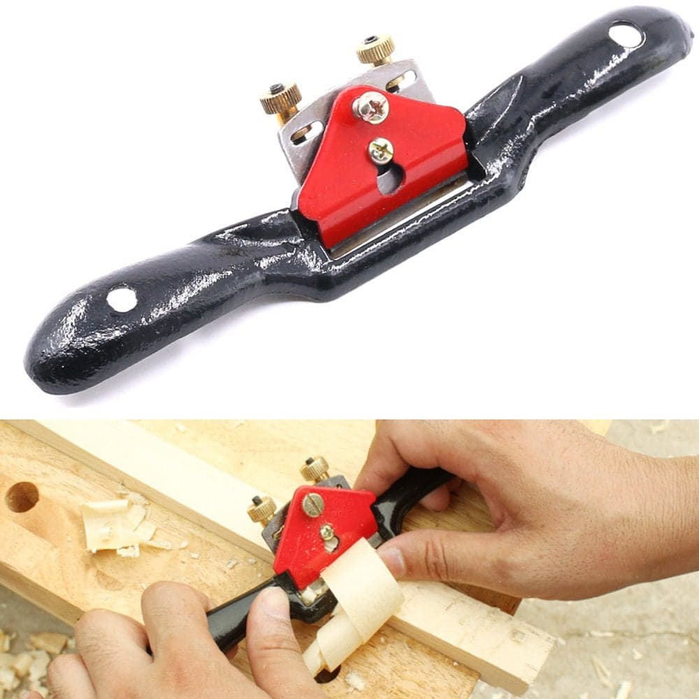 Swpeet 10 Adjustable SpokeShave with Flat Base Metal Blade Hand Tool Perfect for Wood Craft and Wood Working