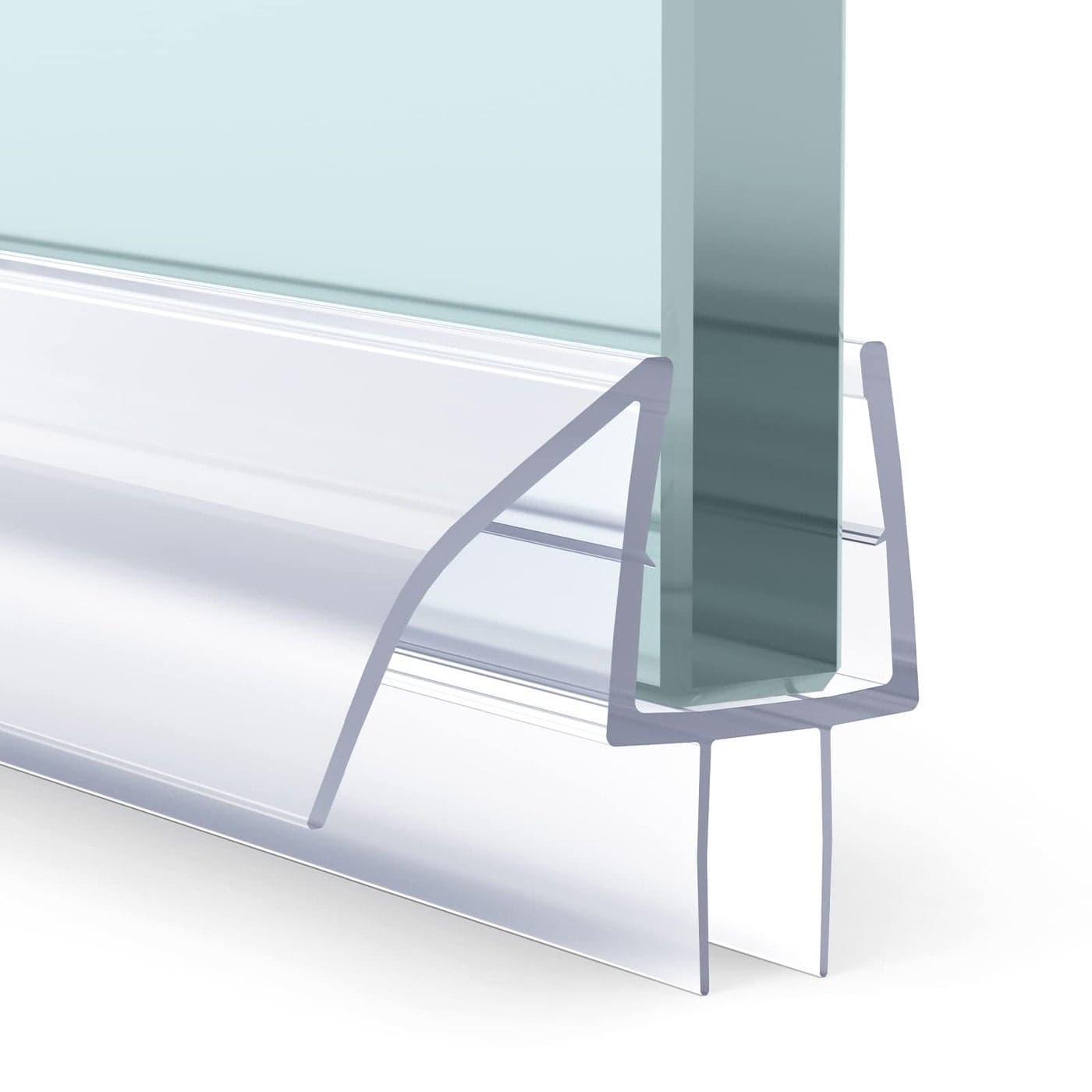 AmazerBath 3 PCS Shower Door Bottom Seal for 38 Inch Glass 1575 Inches x 3 3 Section Segmented Shower Installation Kit Frameless Glass Door Seal Strip