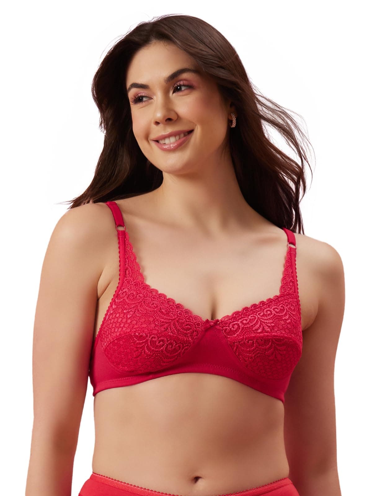 Clovia Women's Cotton Non-Padded Non-Wired Full Cup Bra (BR0228A14_Pink_34C)
