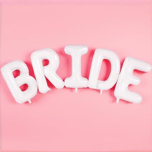 40inch Bride Balloons Jumbo Bride to Be Balloons for Bridal Shower Bachelorette Party Decorations and Engagement Party Supplies White