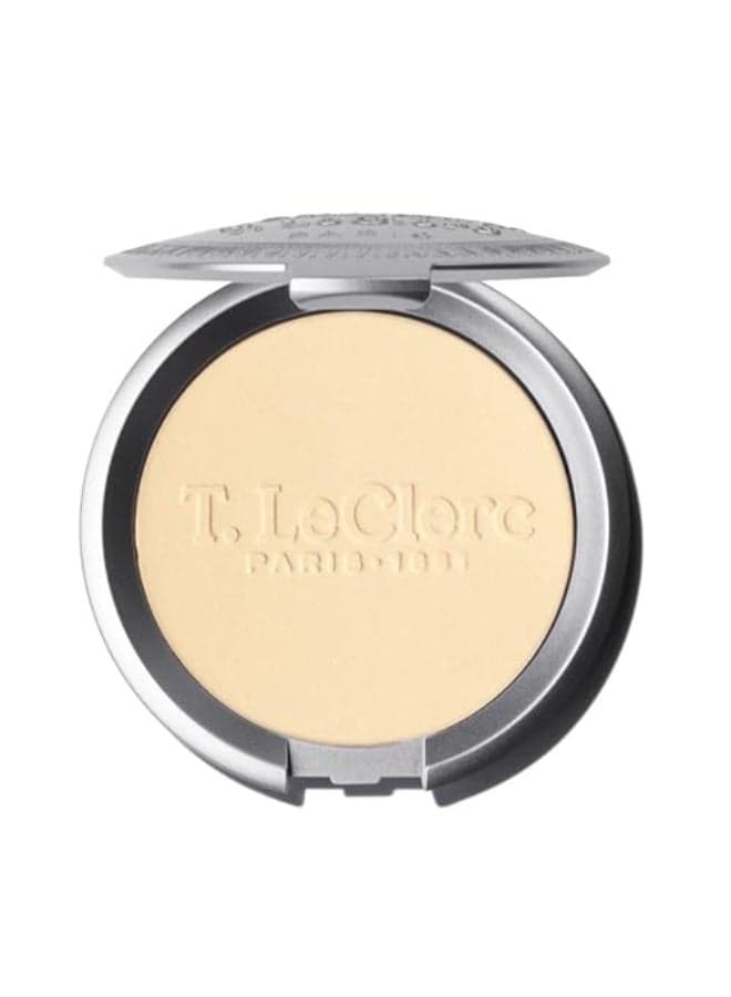 T Leclerc Compact Pressed Powder SuperBlendable Face Makeup Longwear Portable Matte Finish for Radiant Natural Medium to Full Coverage Airbrushing Mineral Based For Pores Imperfections Banane